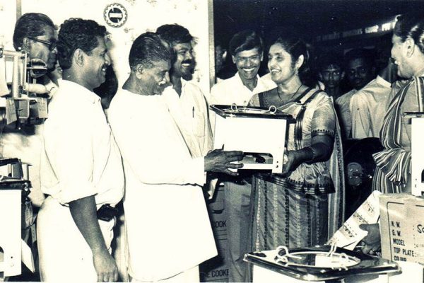 N. W. Odiris Perera With Hema Premadasa